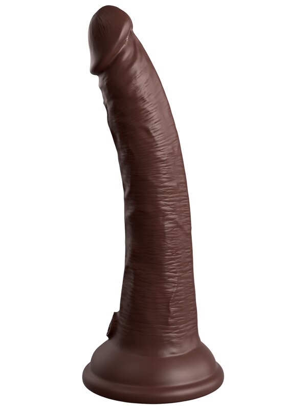 King Cock Elite 7in Silicone Dual Density Cock Brown