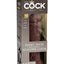 King Cock Elite 8in Silicone Dual Density Cock Brown