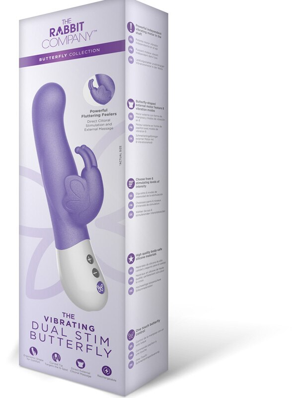 Vibrating Butterfly Dual Stim Vibe-Purple