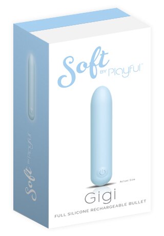 Soft by Playful Gigi Full Silicone Rechargeable Bullet Blue