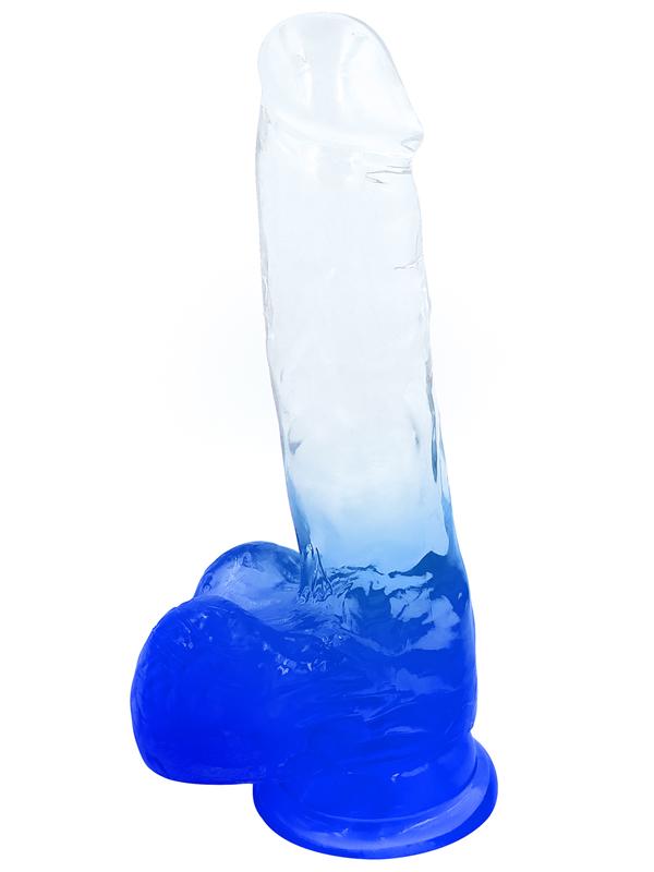 Playful Riders 7in Cock w Balls Blue