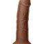 Colours Dual Density 7in Wide Dildo Brown