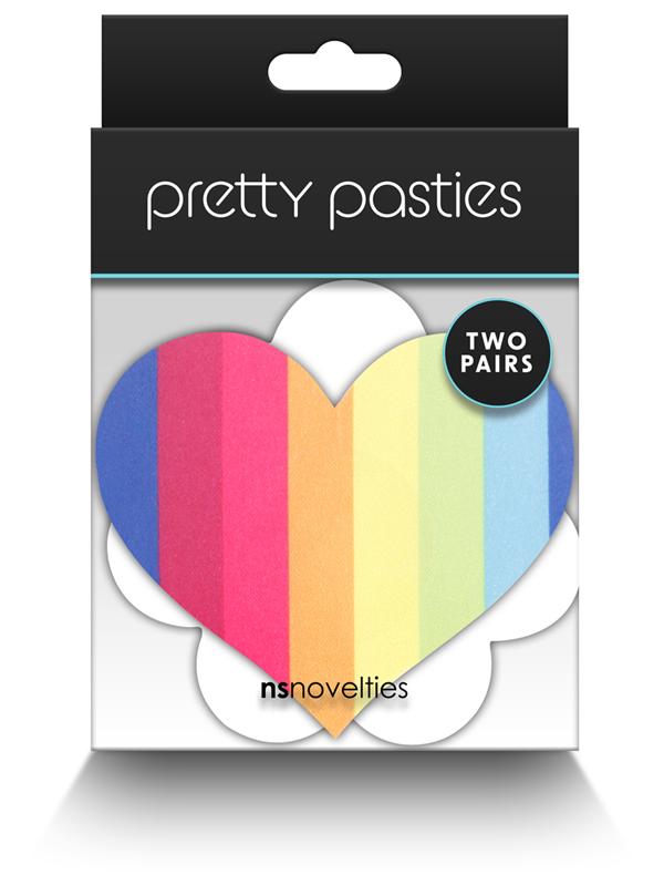 Pretty Pasties Pride Heart and Flower Rainbow 2 Pair