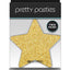 Pretty Pasties Glitter Stars Black/Gold 2 Pair