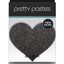 Pretty Pasties Glitter Hearts Black/Gold 2 Pair