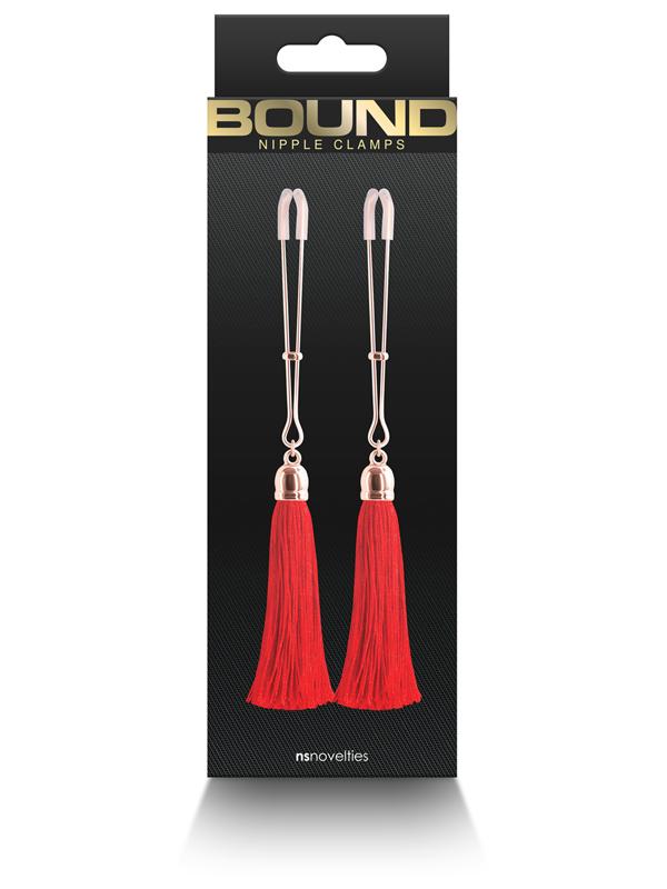 Bound Nipple Clamps T1 Red