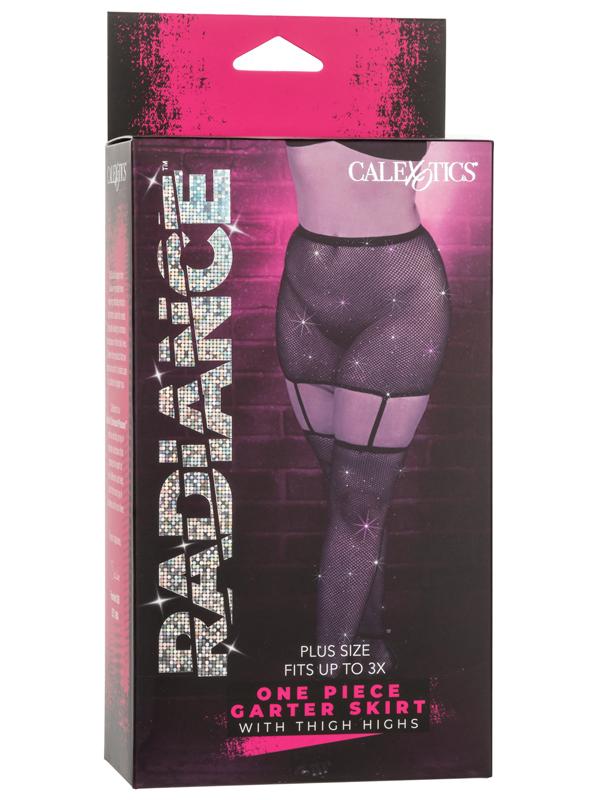 Radiance One Piece Plus Size Garter Skirt w Thigh Highs