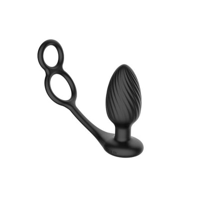 Tornado Cock & Ball Ring Rotating & Vibe Plug w Remote