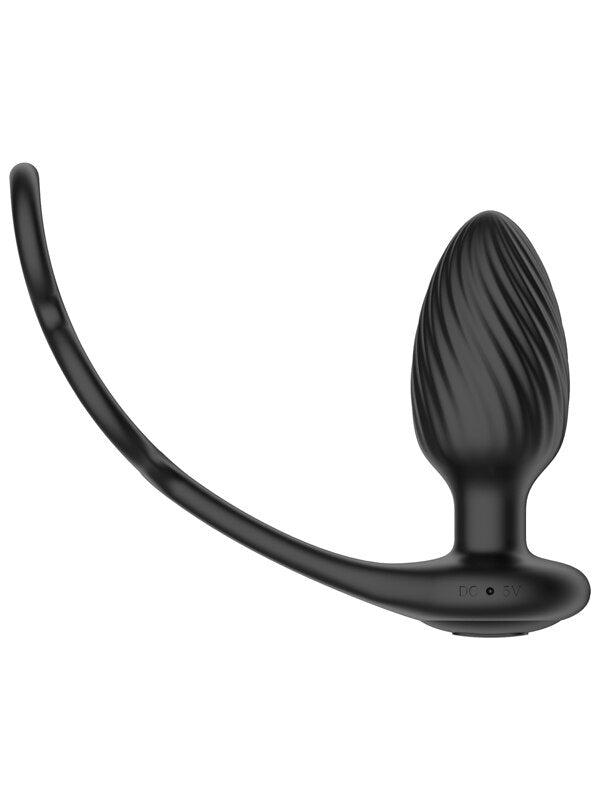 Tornado Cock & Ball Ring Rotating & Vibe Plug w Remote