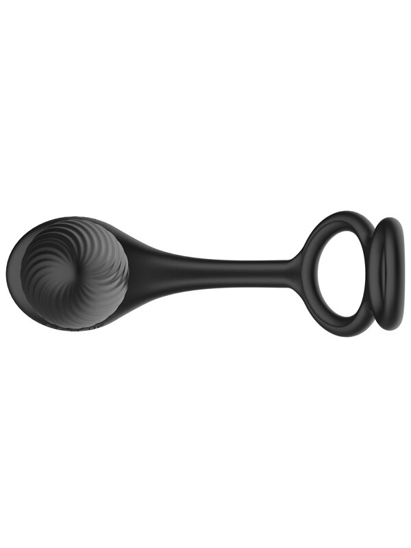 Tornado Cock & Ball Ring Rotating & Vibe Plug w Remote