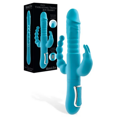 Adam & Eve Thrusting Triple Joy Rabbit Teal