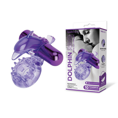 Bodywand Rechargeable Dolphin Ring with Clit Ticklers - OSAS