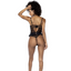 Black Bodysuit w/ Lace Ruffles L/XL - OSAS