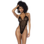 Black Polka Dot Halter Neck Bodysuit S/M - OSAS
