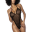 Black Polka Dot Halter Neck Bodysuit S/M - OSAS