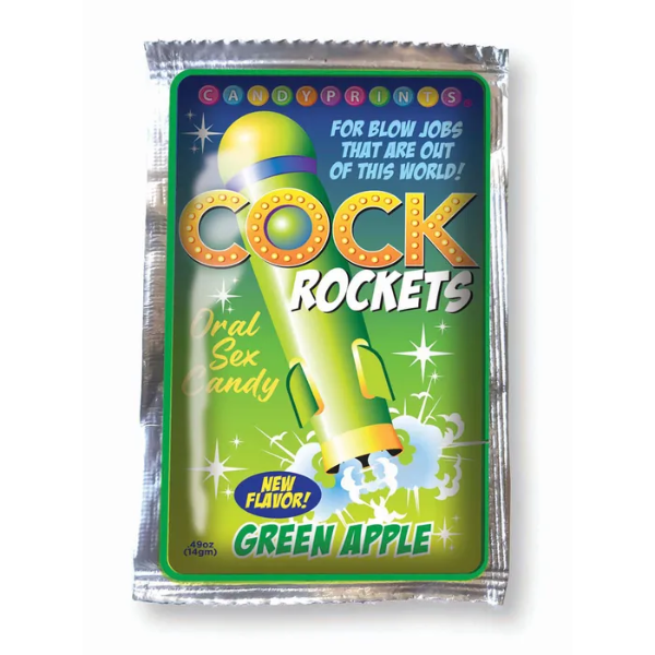 Cock Rockets Green Apple Flavoured Oral Sex Candy 15g - One Stop Adult Shop