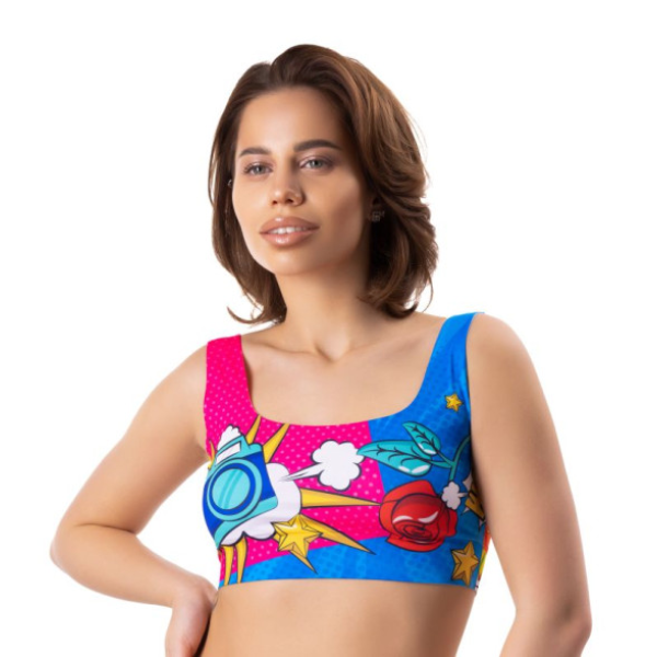 Comics Curios Crop Top L - One Stop Adult Shop