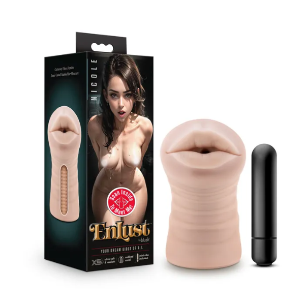 EnLust Nicole Flesh Vibrating Oral Stroker - One Stop Adult Shop