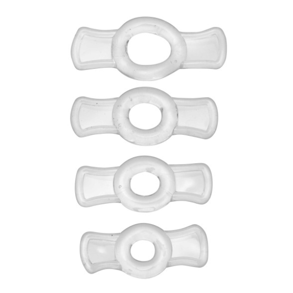 Endurance Clear 4 Ring Penis Set - One Stop Adult Shop