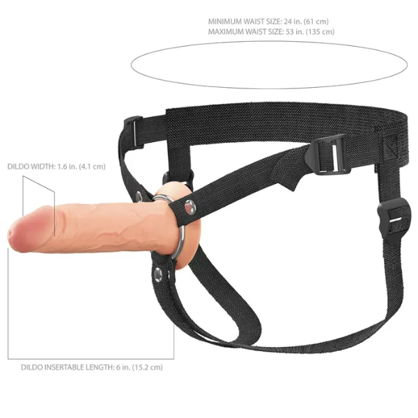 FX Elite 6'' Silicone Hollow Strap-On Flesh - One Stop Adult Shop