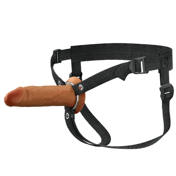 FX Elite 6'' Silicone Hollow Strap-On Tan - One Stop Adult Shop