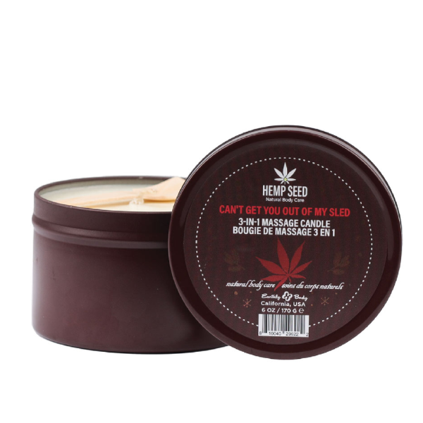 Hemp Seed 3-In-1 Massage Candle Can't Get You Out Of My Sled - One Stop Adult Shop