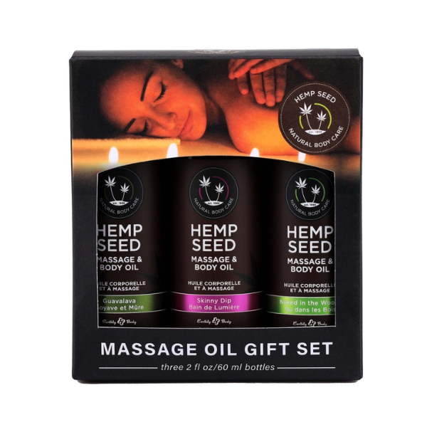 Hemp Seed Massage Oil Trio Gift Set - One Stop Adult Shop