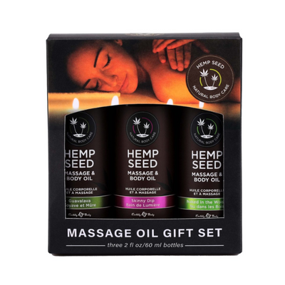 Hemp Seed Massage Oil Trio Gift Set - One Stop Adult Shop