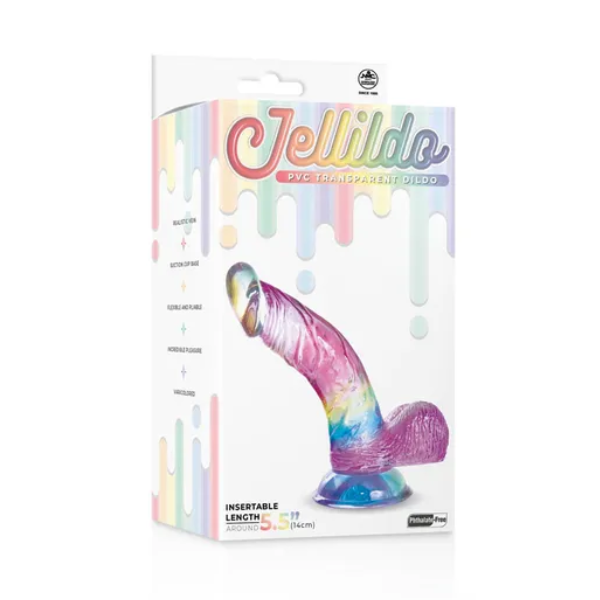 Jellido 14cm Curved Dildo Clear - One Stop Adult Shop