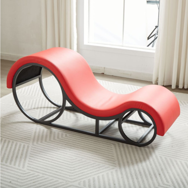 Kama Sutra Mebon Chaise Love Lounge Orange with Metal Frame - One Stop Adult Shop