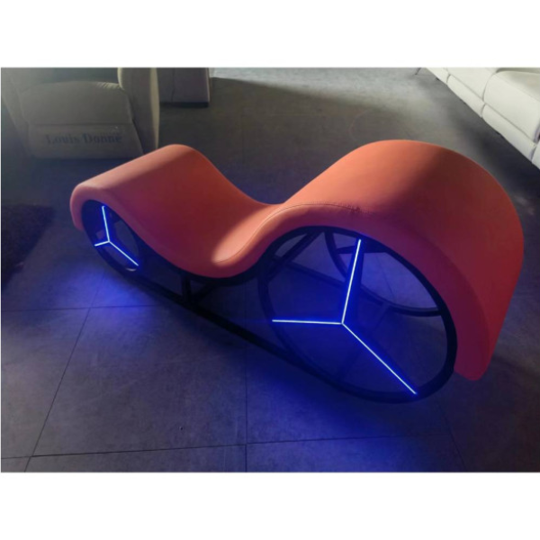 Kama Sutra Mebon Chaise Love Lounge Orange with Metal Frame and LED - One Stop Adult Shop