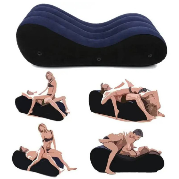 Large 1.5m Inflatable Suede Love Lounge w Handrail - OSAS