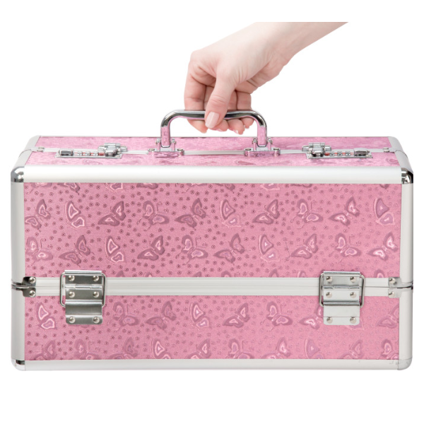 Lockable Large Vibrator Case Pink - One Stop Adult Shop