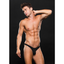 Microfibre Low Rise Zip Thong Black S/M - One Stop Adult Shop