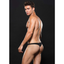 Microfibre Low Rise Zip Thong Black S/M - One Stop Adult Shop