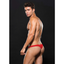 Microfibre Low Rise Zip Thong Red M/L - One Stop Adult Shop