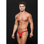 Microfibre Low Rise Zip Thong Red S/M - One Stop Adult Shop