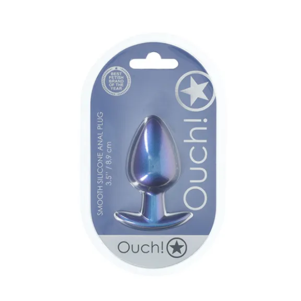 OUCH! Anal Plug Metallic Blue L - One Stop Adult Shop