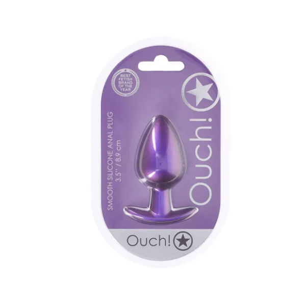 OUCH! Anal Plug Metallic Purple L - One Stop Adult Shop