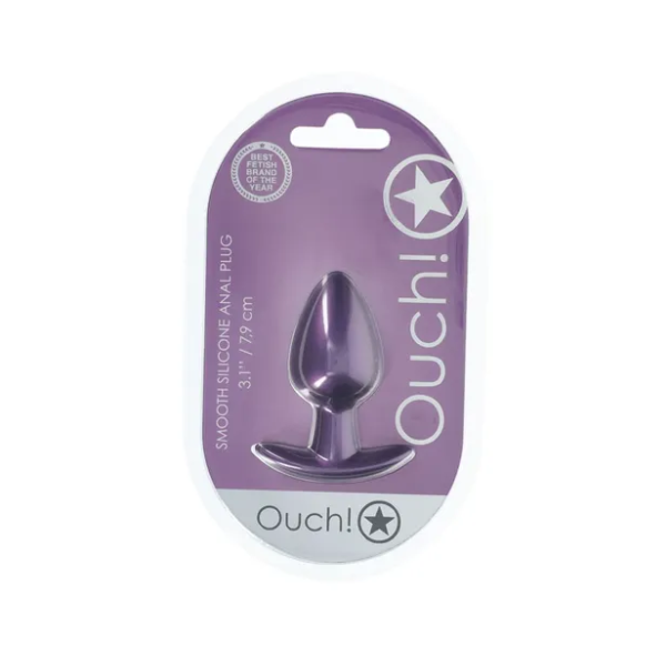 OUCH! Anal Plug Metallic Purple M - One Stop Adult Shop