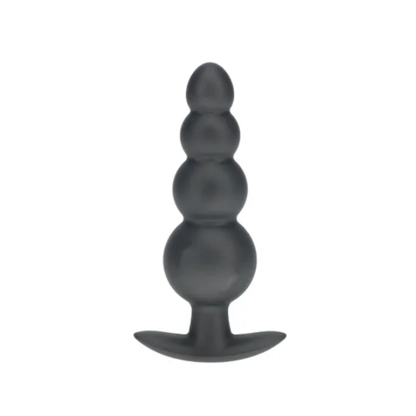 OUCH! Beaded Anal Plug Gun Metal - One Stop Adult Shop