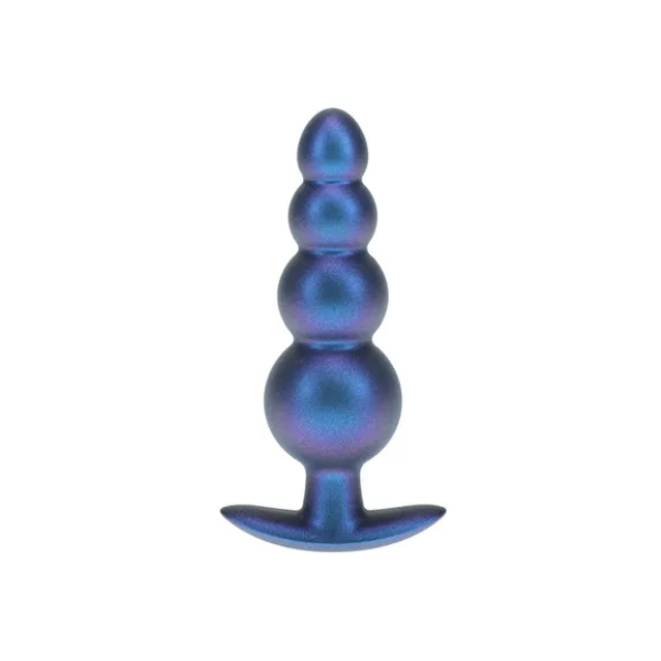 OUCH! Beaded Anal Plug Metallic Blue - One Stop Adult Shop