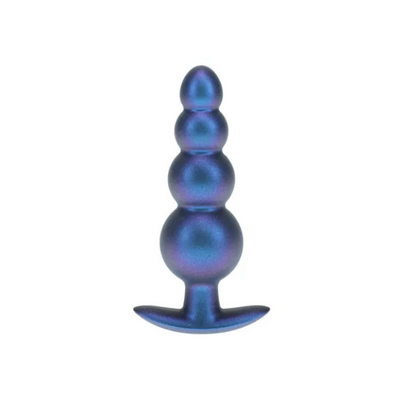 OUCH! Beaded Anal Plug Metallic Blue - One Stop Adult Shop