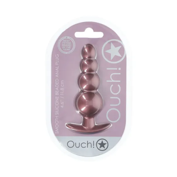 OUCH! Beaded Anal Plug Rose Gold - One Stop Adult Shop