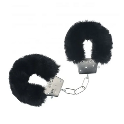 OUCH! Classic Fluffy Cuffs Black - One Stop Adult Shop