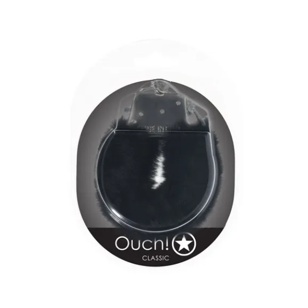 OUCH! Classic Fluffy Cuffs Black - One Stop Adult Shop