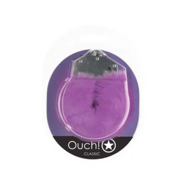 OUCH! Classic Fluffy Cuffs Purple - One Stop Adult Shop