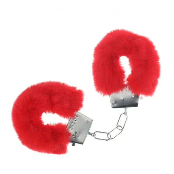 OUCH! Classic Fluffy Cuffs Red - One Stop Adult Shop