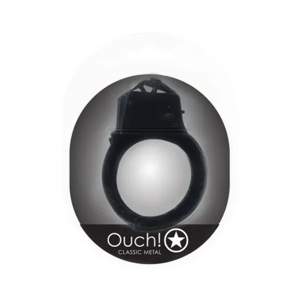 OUCH! Classic Metal Cuffs Black - One Stop Adult Shop