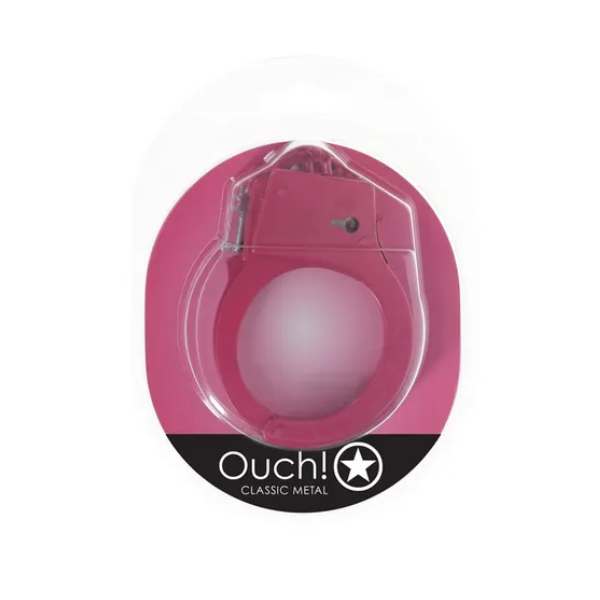 OUCH! Classic Metal Cuffs Pink - One Stop Adult Shop